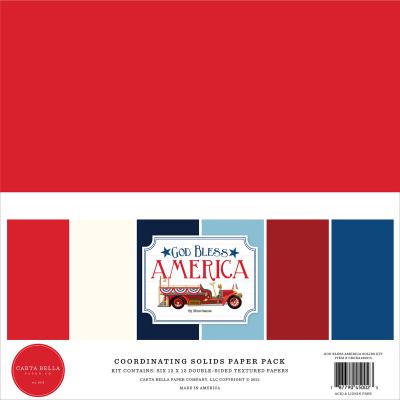 Carta Bella God Bless America Cardstock - Solids Kit